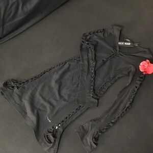 Current Mood Black Dress with Pink Accent